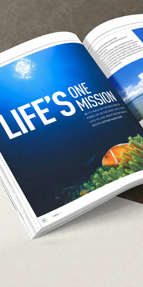 Virgin Blue inflight magazine editorial design